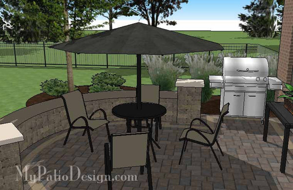 DIY Cozy Outdoor Living Design with Seat Wall 6