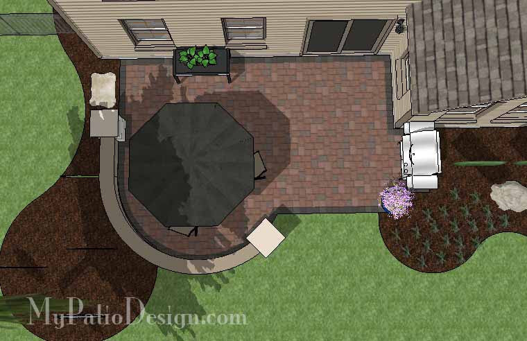 315 DIY Outdoor Living Design with Seat Wall
