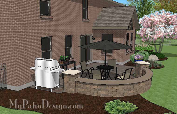 DIY Outdoor Patio Design with Seat Wall 5