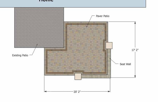 DIY Patio Addition Design with Seat Wall 1