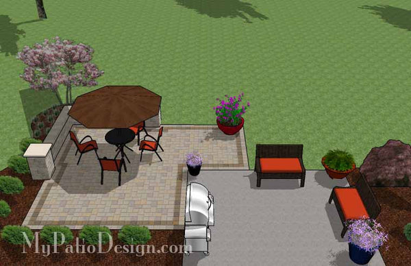 DIY Patio Addition Design with Seat Wall 5