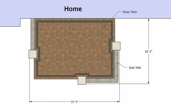 DIY Paver Patio Design with Seat Wall 1