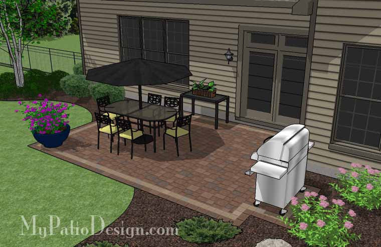 DIY Rectangular Patio Design | Downloadable Patio Plan – MyPatioDesign.com