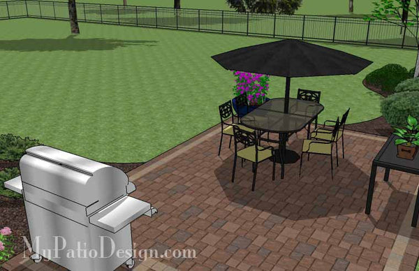 DIY Rectangular Patio Design 5