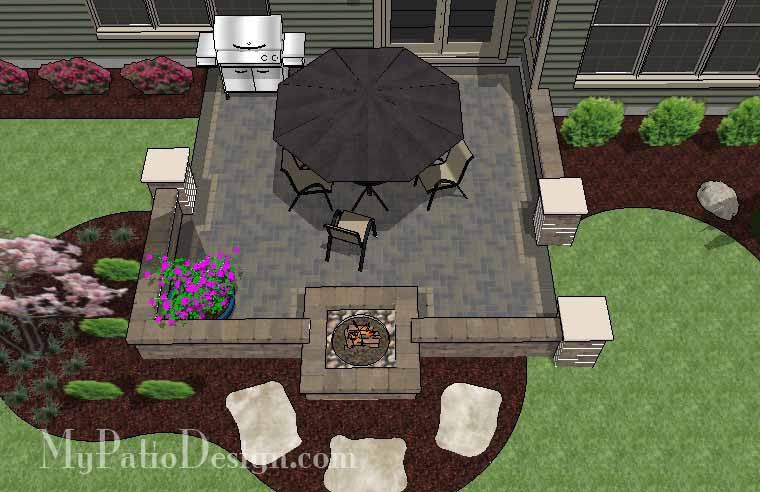 DIY-Square-Brick-Patio-Design-with-Fire-Pit-1