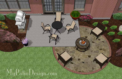 DIY Stone Circle Patio Addition Design 2