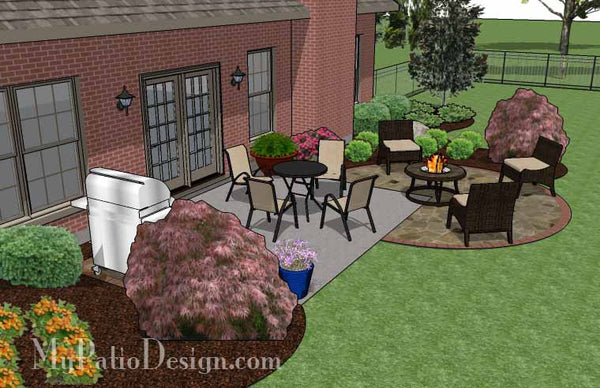 DIY Stone Circle Patio Addition Design 3