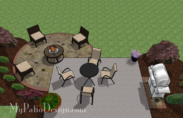 DIY Stone Circle Patio Addition Design 5