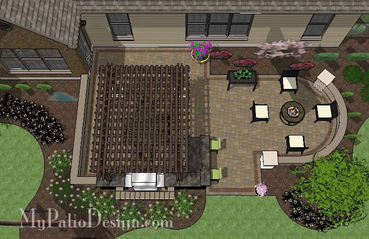 Dreamy Backyard Patio Design with Pergola 1