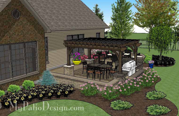 Dreamy Backyard Patio Design with Pergola 2