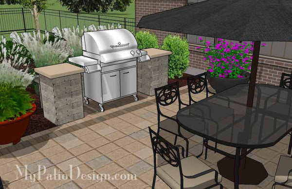 Dreamy Fireplace Patio Design with Pergola 7