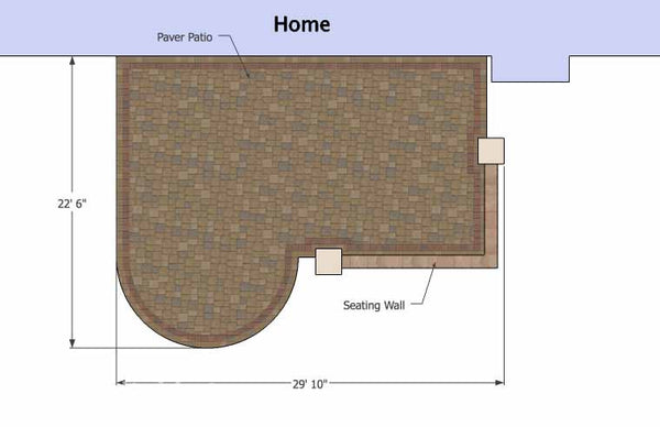 Dreamy Paver Patio Design with Seat Wall 1
