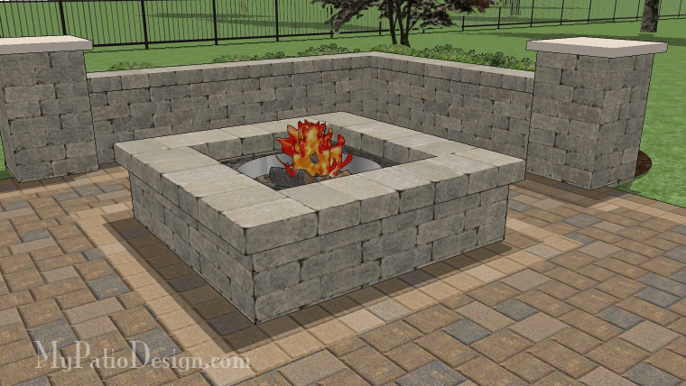 60" Square Fire Pit Design