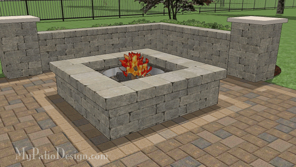 60" Square Fire Pit Design