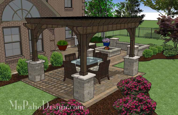 Fun, Family Patio Design with Pergola 3