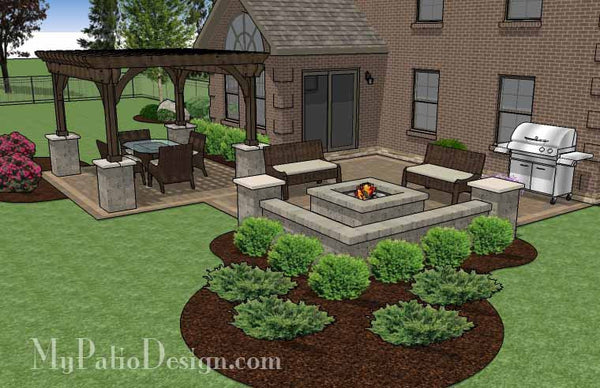 Fun, Family Patio Design with Pergola 4