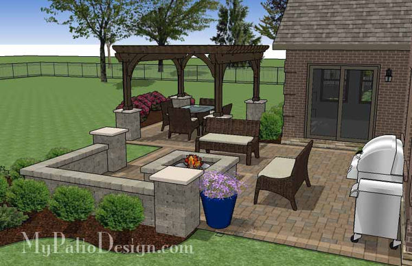 Fun, Family Patio Design with Pergola 5