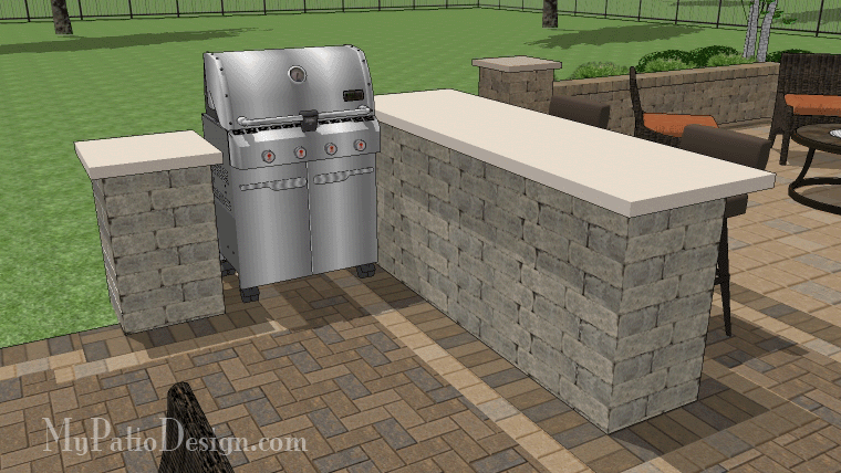 Outdoor Kitchen Design with Woodbox R36