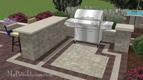 Outdoor Kitchen Design with Woodbox R36