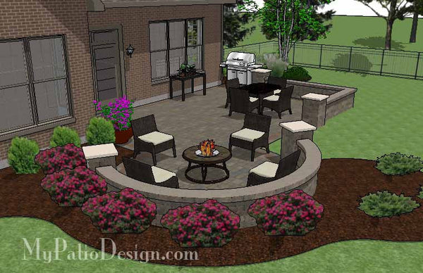 Inspiring Patio Design with Seat Walls 2