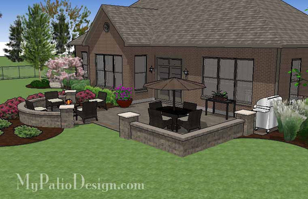 Inspiring Patio Design with Seat Walls 3