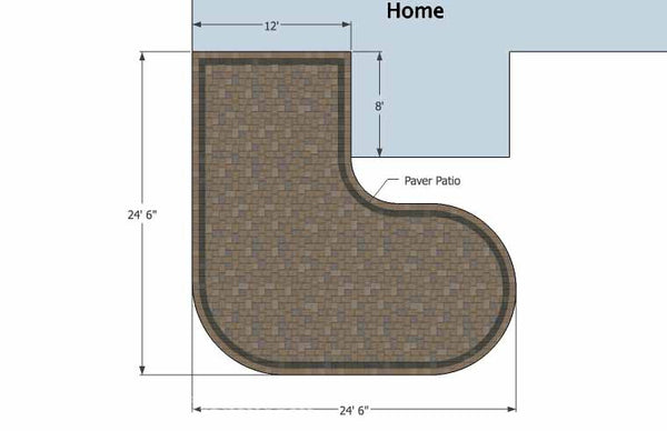 L Shaped Patio Design 1