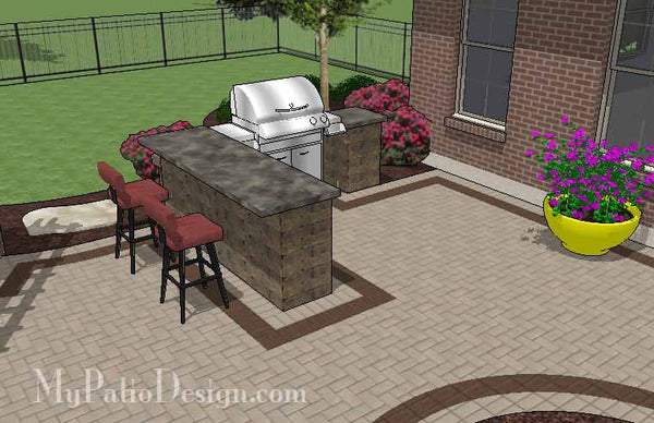 Large Curvy Outdoor Living Design with Pergola 6