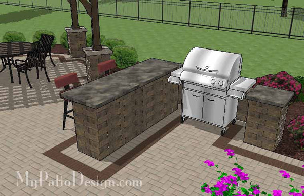 Large Curvy Outdoor Living Design with Pergola 7