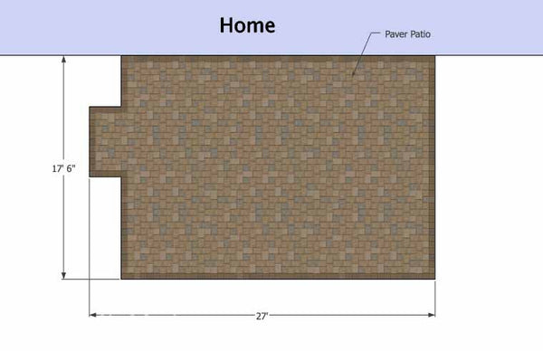 Large Rectangular Paver Patio Design 1