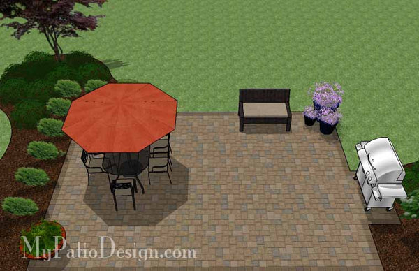 Large Rectangular Paver Patio Design 5