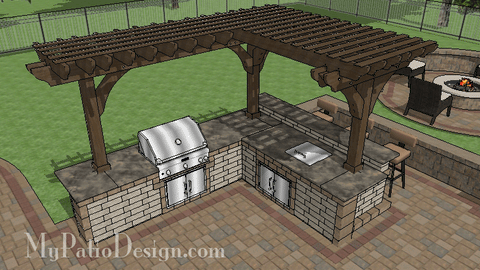 Outdoor-Kitchen-with-Pergola-Design B48-160121-1
