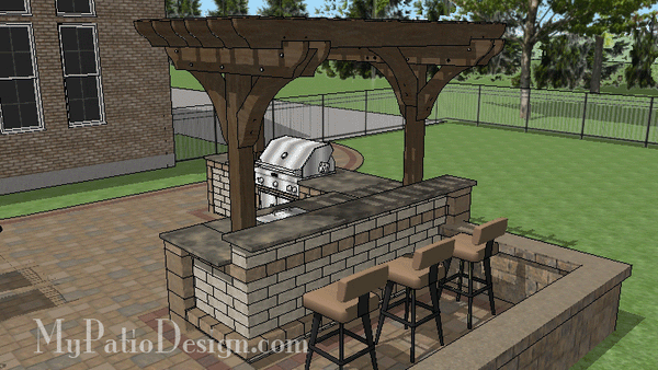 Outdoor-Kitchen-with-Pergola-Design B48-160121-2