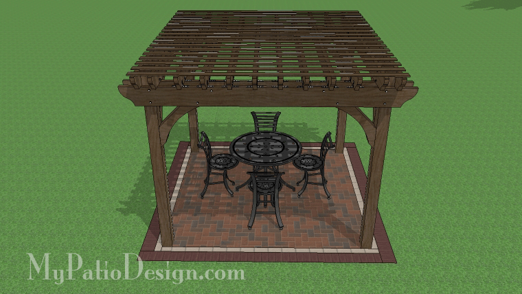 12' x 12' Ceder Pergola Design #1