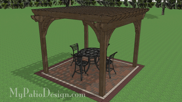 12' x 12' Ceder Pergola Design #2