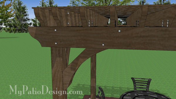 12' x 12' Ceder Pergola Design #3