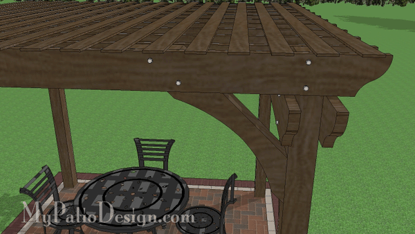 12' x 12' Ceder Pergola Design #4