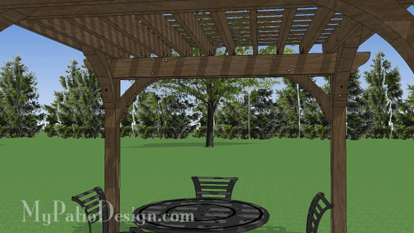12' x 12' Ceder Pergola Design #5