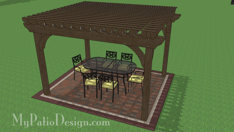 12' x 14' Cedar Pergola Design #1