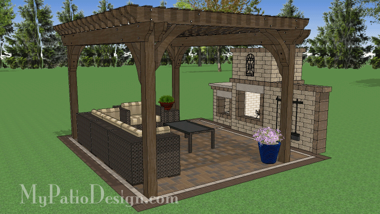 12' x 16' Cedar Pergola Design #1