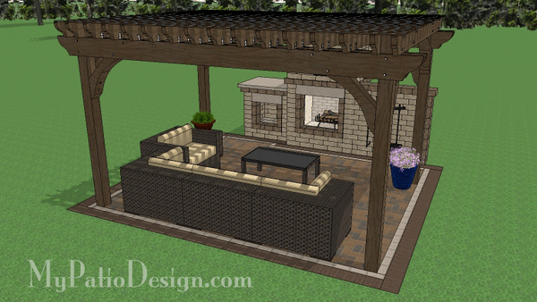 12' x 16' Cedar Pergola Design #2