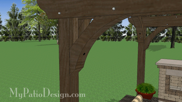 12' x 16' Cedar Pergola Design #3