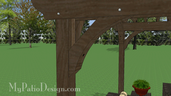 14' x 14' Cedar Pergola Design #3