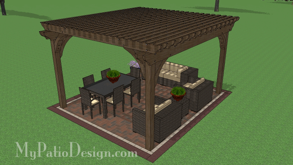14'x 16' Cedar Pergola Design #2