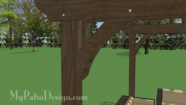 14'x 16' Cedar Pergola Design #3