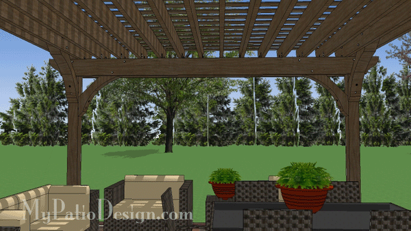 14'x 16' Cedar Pergola Design #5