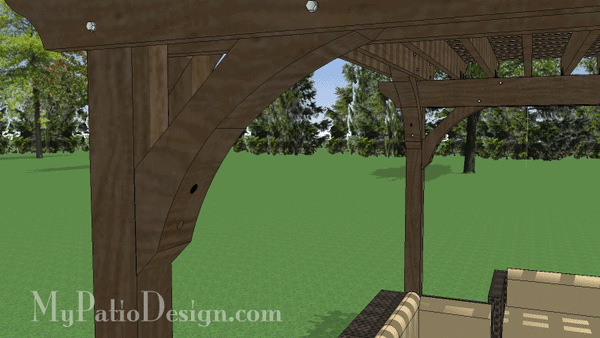 16' x 16' Cedar Pergola Design #3