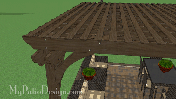 16' x 16' Cedar Pergola Design #4