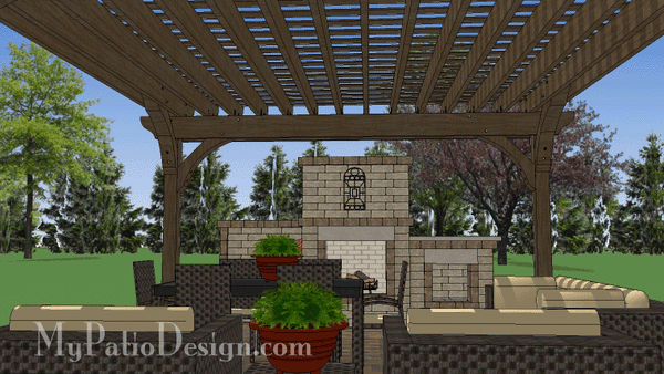 16' x 16' Cedar Pergola Design #5