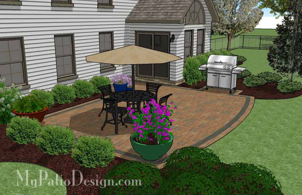 Private Backyard Patio Design | Downloadable Plan – MyPatioDesign.com