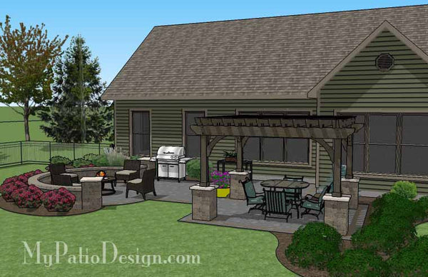 Relaxing Outdoor Living Design with Pergola 2